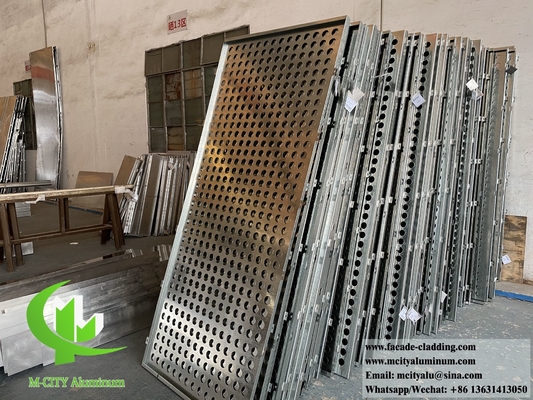 Folha de metal de revestimento de alumínio perfurado decorativo para decoração de materiais de construção