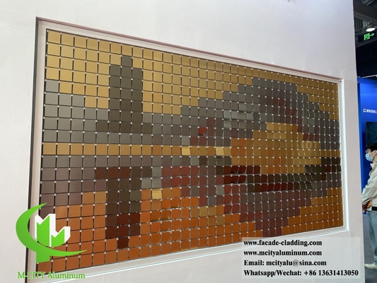 Folha de metal perfurada em pó de alumínio revestida com uma camada de revestimento para painel de parede exterior