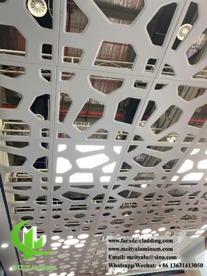Decoração de tecto de alumínio de chapa metálica perfurada