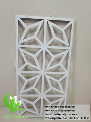 Painéis metálicos de chapa de alumínio perfurado para decoração de revestimentos de fachadas de parede de concreto