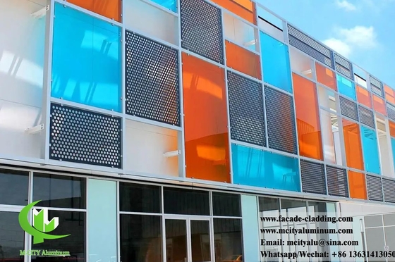 Ecrã Metálico Arquitetónico Folha de Alumínio Ecrã Perforador Revestimento de fachada exterior
