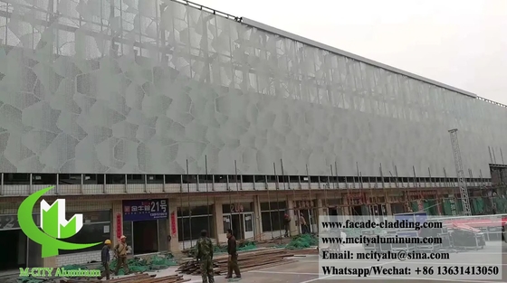 Ecrã Metálico Arquitetónico Folha de Alumínio Ecrã Perforador Revestimento de fachada exterior