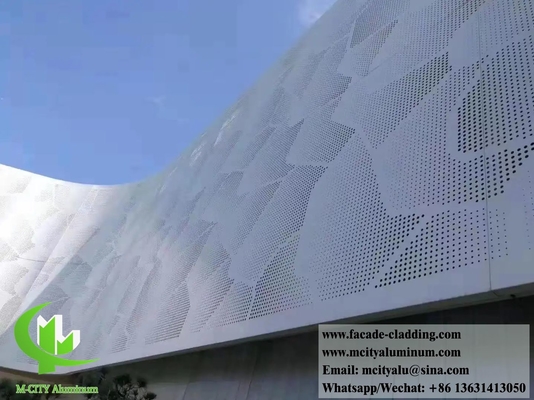 Arquitetura de revestimento metálico de chapa de alumínio painéis de ecrã de metal para fachadas de parede exterior