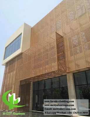 Arquitetura de revestimento metálico de chapa de alumínio painéis de ecrã de metal para fachadas de parede exterior