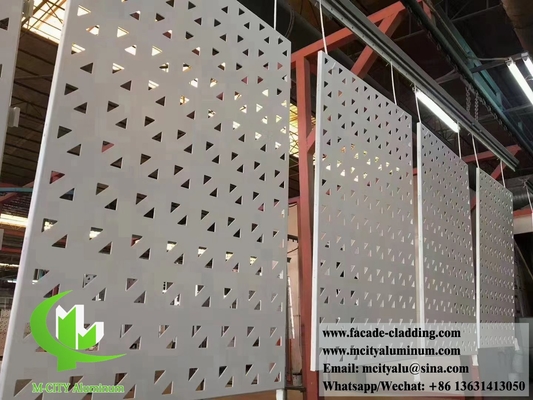 Sistema de fachadas de revestimento metálico perfurado Padrões de metal cortados a laser Folha de alumínio