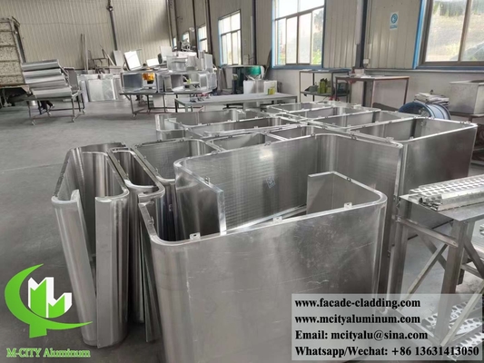 Sistema de fachada de chapa de alumínio revestido de metal externo revestido de pó de 3 mm