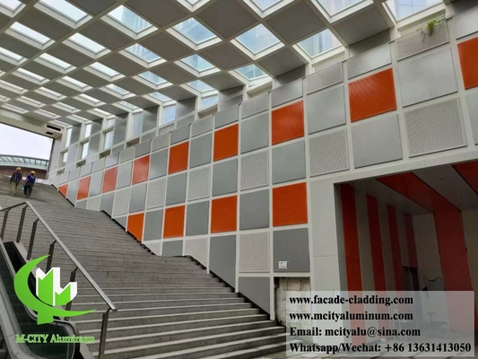 Tecto Metálico Perforado Folha de Alumínio Ecrã Metálico PVDF Revestimento Akzo Nobel