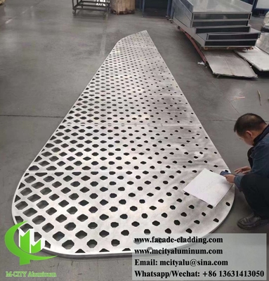 Painel de metal de corte a laser Espessura de alumínio 3 mm Para revestimento de fachada Decoração de teto de cerca