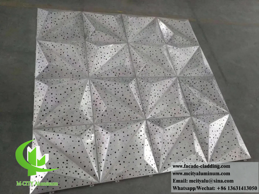 Revestimento Metálico 3D Forma Arquitetônica Folha de Alumínio Para Decoração de Parede Façadas Sistema Anti-ferrugem