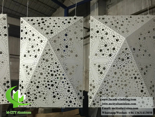 Revestimento Metálico 3D Forma Arquitetônica Folha de Alumínio Para Decoração de Parede Façadas Sistema Anti-ferrugem
