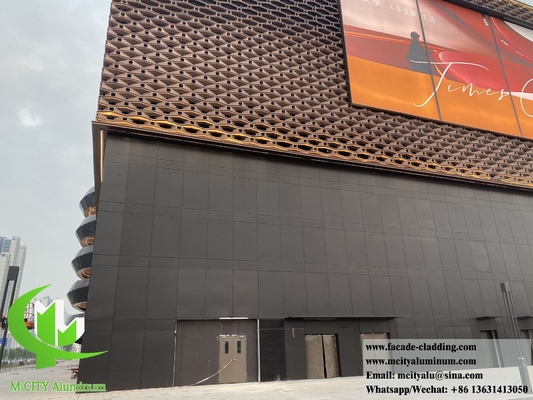 Arquitetura Painel de parede de metal Alumínio fachadas Sistema de revestimento decoração exterior ignífugo