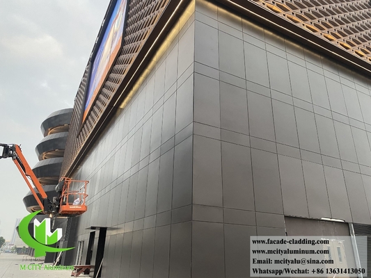 Painel de parede de metal fachadas de alumínio revestimento decoração externa PVDF cor marrom