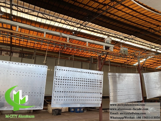 Painéis de parede metálicos Painéis decorativos de perforação de tela de alumínio para decoração de edifícios