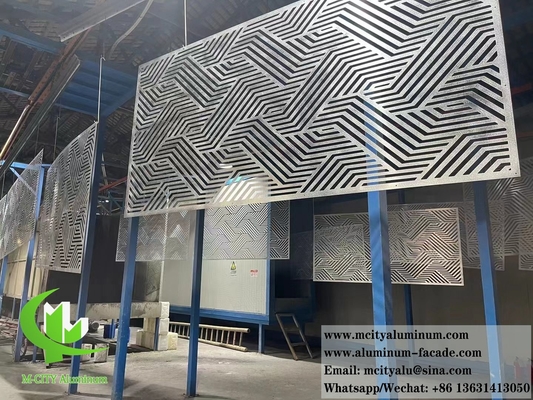 Arquitetura Laser Cut Metal Screen Alumínio Para Edifício Decoração Tecto fachada