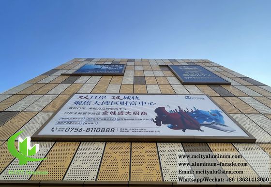 Bom preço Painel de alumínio perfurado revestido em pó com cores RAL personalizáveis e corte a laser CNC para revestimento de fachada on-line