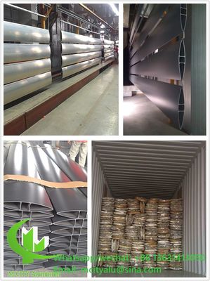 Bom preço Louver Aerofólio Oval em Liga de Alumínio 6063-T5/T6 com Revestimento em Pó para Fachada Cortina on-line