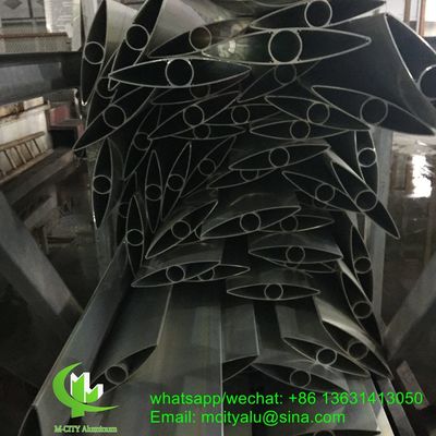 Bom preço 150mm sombreamento solar Sombra solar fixa Sombra de alumínio de perfil aerodinâmico Arquitetônico para sombreador de janela on-line