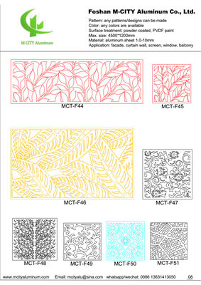 Bom preço Painel Perfurado de Alumínio com Revestimento em Pó 1000x2000mm com Padrões Personalizáveis para Revestimento de Fachada on-line