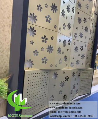Bom preço Painel de Revestimento de Alumínio Dourado Personalizado 1200x2400mm Fachada de Alumínio Perfurada on-line