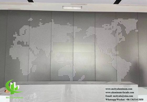 Bom preço Painel de Alumínio Perfurado com Revestimento em Pó para Fachada com Corte a Laser de Tamanho Personalizável on-line
