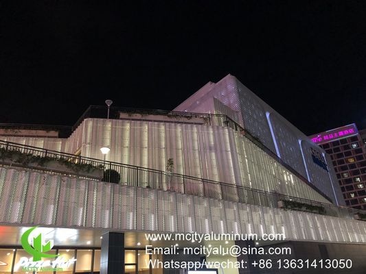Bom preço Painel de alumínio perfurado revestido em pó com cores RAL personalizadas e punção CNC da torre para revestimento de fachada on-line