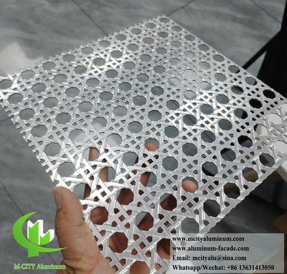 Bom preço Folha de alumínio perfurada revestida a pó 1200x2400mm CNC cortada a laser para painéis de fachada e tela on-line