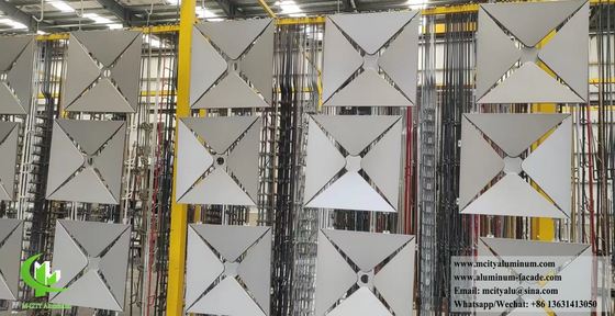 Bom preço Painel de Revestimento em Alumínio 3D com Design de Fachada Personalizado e Perfurado com Furos Redondos em Acabamento Pintado a Pó on-line