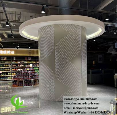 Bom preço Aluminum Column Cladding With Perforation Pattern Interior Exterior Decoration on-line