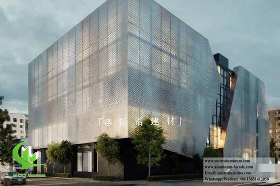 Bom preço Façade de alumínio perfurado de cores RAL personalizáveis com espessura de 1,5-10 mm e corte a laser CNC para sistema de fachadas arquitetônicas on-line