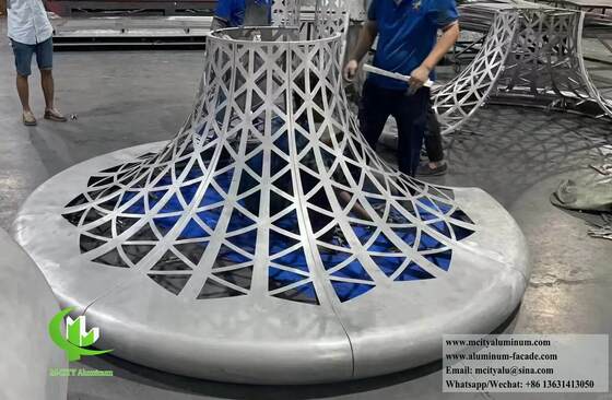 Bom preço Soluções de Fachada e Revestimento de Colunas em Alumínio Curvo Duplo on-line