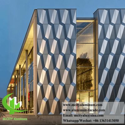 Bom preço Arquitetônico 3D Geométrico Alumínio Painéis de revestimento de fachada. on-line