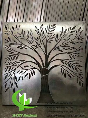 Bom preço Painel de Fachada de Alumínio com Design de Árvore Personalizado, Revestido a Pó, 1000x1500mm para Revestimento de Parede de Hotel on-line