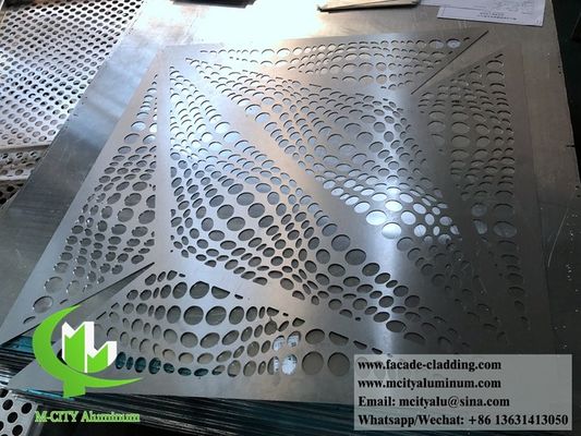 Bom preço 1200x2000mm Painel de fachada de alumínio perfurado revestido em pó com punção de torre CNC on-line