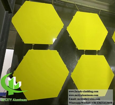 Bom preço Painéis metálicos Folha de alumínio hexagonal para decoração de parede de revestimento de fachada on-line