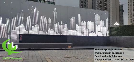 Bom preço Painel de fachada de alumínio perfurado revestido em pó com cores RAL personalizáveis e corte a laser CNC para tela de metal arquitetônica on-line